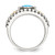 Shey Couture Sterling Silver with 14K Accent Antiqued Checkerboard Bezel Blue Topaz Ring - QT-6B7DCA35-3186