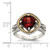 Shey Couture Sterling Silver with 14K Accent Antiqued Checkerboard Cushion Garnet Ring - QT-84DB2B1A-1065