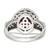 Shey Couture Sterling Silver with 14K Accent Antiqued Checkerboard Cushion Garnet Ring - QT-84DB2B1A-1065
