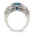 Shey Couture Sterling Silver with 14K Accent Antiqued Checkerboard Cushion London Blue Topaz Ring - QT-B33AE4E0-1255