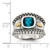 Shey Couture Sterling Silver with 14K Accent Antiqued Checkerboard Cushion London Blue Topaz Ring - QT-C259C883-3875