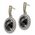 Shey Couture Sterling Silver with 14K Accent Antiqued Checkerboard-cut Black Onyx Post Dangle Earrings - QT-4A9AC734-5250