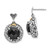 Shey Couture Sterling Silver with 14K Accent Antiqued Checkerboard-cut Black Onyx Post Dangle Earrings - QT-7027744E-3848