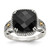 Shey Couture Sterling Silver with 14K Accent Antiqued Checkerboard-cut Black Onyx Ring - QT-3E1C2E15-2906
