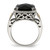 Shey Couture Sterling Silver with 14K Accent Antiqued Checkerboard-cut Black Onyx Ring - QT-3E1C2E15-2906