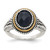 Shey Couture Sterling Silver with 14K Accent Antiqued Checkerboard-cut Black Onyx Ring - QT-54C51AAE-4073
