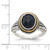 Shey Couture Sterling Silver with 14K Accent Antiqued Checkerboard-cut Black Onyx Ring - QT-54C51AAE-4073