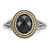 Shey Couture Sterling Silver with 14K Accent Antiqued Checkerboard-cut Black Onyx Ring - QT-79707F3E-3694