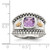 Shey Couture Sterling Silver with 14K Accent Antiqued Checkerboard-cut Cushion Bezel Amethyst Ring - QT-17E5216F-5194