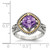 Shey Couture Sterling Silver with 14K Accent Antiqued Checkerboard-cut Cushon Amethyst Ring - QT-376AF133-8361