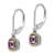 Shey Couture Sterling Silver with 14K Accent Antiqued Cushion Amethyst Leverback Dangle Earrings