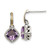 Shey Couture Sterling Silver with 14K Accent Antiqued Cushion Amethyst Post Dangle Earrings - QT-3ACB12E9-7009