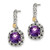 Shey Couture Sterling Silver with 14K Accent Antiqued Cushion Amethyst Post Dangle Earrings - QT-3D0ADA86-1389