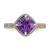 Shey Couture Sterling Silver with 14K Accent Antiqued Cushion Amethyst Ring - QT-A0D62031-1140