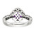 Shey Couture Sterling Silver with 14K Accent Antiqued Cushion Amethyst Ring - QT-A0D62031-1140