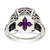 Shey Couture Sterling Silver with 14K Accent Antiqued Cushion Amethyst Ring - QT-B84F9A2B-8875