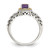 Shey Couture Sterling Silver with 14K Accent Antiqued Cushion Amethyst Ring - QT-F7CDA52A-8080
