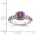 Shey Couture Sterling Silver with 14K Accent Antiqued Cushion Amethyst Ring - QT-F7CDA52A-8080
