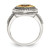 Shey Couture Sterling Silver with 14K Accent Antiqued Cushion Bezel Citrine Ring - QT-CE97B17D-8590