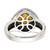 Shey Couture Sterling Silver with 14K Accent Antiqued Cushion Bezel Citrine Ring - QT-CE97B17D-8590