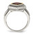 Shey Couture Sterling Silver with 14K Accent Antiqued Cushion Bezel Garnet Ring - QT-AF6176D5-3213