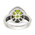 Shey Couture Sterling Silver with 14K Accent Antiqued Cushion Bezel Peridot Ring - QT-6668606F-8355