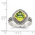 Shey Couture Sterling Silver with 14K Accent Antiqued Cushion Bezel Peridot Ring - QT-A6D69E5C-4006