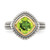 Shey Couture Sterling Silver with 14K Accent Antiqued Cushion Bezel Peridot Ring - QT-A6D69E5C-4006
