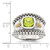 Shey Couture Sterling Silver with 14K Accent Antiqued Cushion Bezel Peridot Ring - QT-D5AF9481-4866