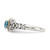 Shey Couture Sterling Silver with 14K Accent Antiqued Cushion Blue Topaz Ring - QT-2CD59E0C-7972