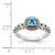 Shey Couture Sterling Silver with 14K Accent Antiqued Cushion Blue Topaz Ring - QT-4ECFEA19-2547