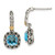 Shey Couture Sterling Silver with 14K Accent Antiqued Cushion Checkerboard Blue Topaz Post Dangle Earrings