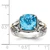 Shey Couture Sterling Silver with 14K Accent Antiqued Cushion Checkerboard Blue Topaz Ring - QT-CC1608E6-3400