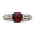 Shey Couture Sterling Silver with 14K Accent Antiqued Cushion Checkerboard Garnet Ring - QT-BCE2757A-6786