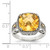 Shey Couture Sterling Silver with 14K Accent Antiqued Cushion Citrine Ring - QT-E4662CE0-8598