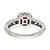 Shey Couture Sterling Silver with 14K Accent Antiqued Cushion Garnet Ring - QT-3812A1AB-1373