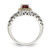 Shey Couture Sterling Silver with 14K Accent Antiqued Cushion Garnet Ring - QT-F898F111-1592