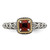 Shey Couture Sterling Silver with 14K Accent Antiqued Cushion Garnet Ring - QT-F898F111-1592