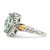 Shey Couture Sterling Silver with 14K Accent Antiqued Cushion Green Quartz Cushion Ring - QT-EB59CB76-3226