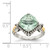 Shey Couture Sterling Silver with 14K Accent Antiqued Cushion Green Quartz Cushion Ring - QT-EB59CB76-3226