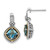 Shey Couture Sterling Silver with 14K Accent Antiqued Cushion London Blue Topaz Post Dangle Earrings - QT-A37DD06A-8528