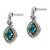 Shey Couture Sterling Silver with 14K Accent Antiqued Cushion London Blue Topaz Post Dangle Earrings - QT-A37DD06A-8528
