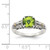 Shey Couture Sterling Silver with 14K Accent Antiqued Cushion Peridot Ring - QT-21FA3095-5515