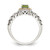 Shey Couture Sterling Silver with 14K Accent Antiqued Cushion Peridot Ring - QT-4EC8488E-9128