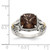 Shey Couture Sterling Silver with 14K Accent Antiqued Cushion Smoky Quartz Ring - QT-0AF04B89-6735
