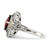 Shey Couture Sterling Silver with 14K Accent Antiqued Diamond and Checkerboard Cushion Garnet Ring - QT-F10F28DC-3482