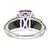 Shey Couture Sterling Silver with 14K Accent Antiqued Diamond and Cushion Amethyst Ring - QT-3354BC48-4400