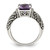 Shey Couture Sterling Silver with 14K Accent Antiqued Diamond and Cushion Amethyst Ring - QT-E21537CA-3945