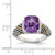 Shey Couture Sterling Silver with 14K Accent Antiqued Diamond and Cushion Amethyst Ring - QT-EEF451CA-9844