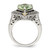Shey Couture Sterling Silver with 14K Accent Antiqued Diamond and Pear Shaped Green Quartz Ring - QT-03B93E35-6253